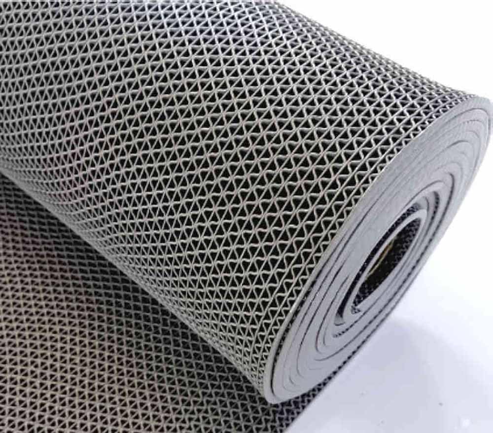 Badezimmerteppichmatte, Bodenmatte aus PVC, Badewannenmatte, rutschfeste Duschmatten mit Abflusslöchern, graue Badezimmer-Badewannenmatten, Duschbodenmatte, rutschfeste Badematten for Duschkabinenmatt