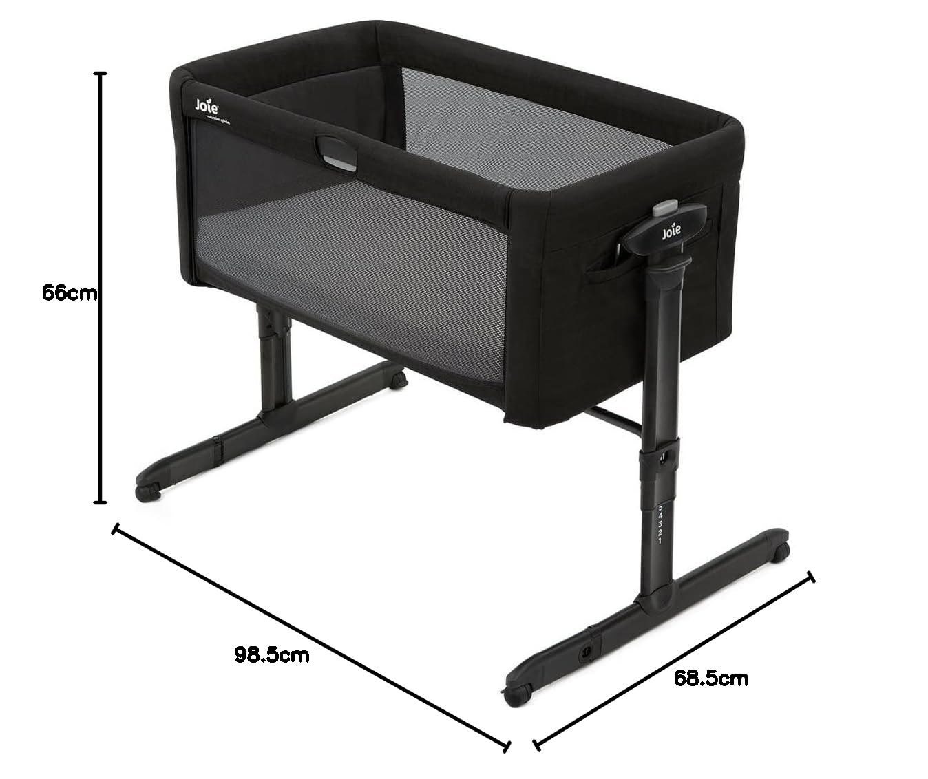 Joie roomie™ glide culla fianco letto, lato apribile, movimento oscillante, inclinazione rilassante, altezza regolabile, borsa da viaggio – dalla nascita a 6 mesi (0–9 kg), shale
