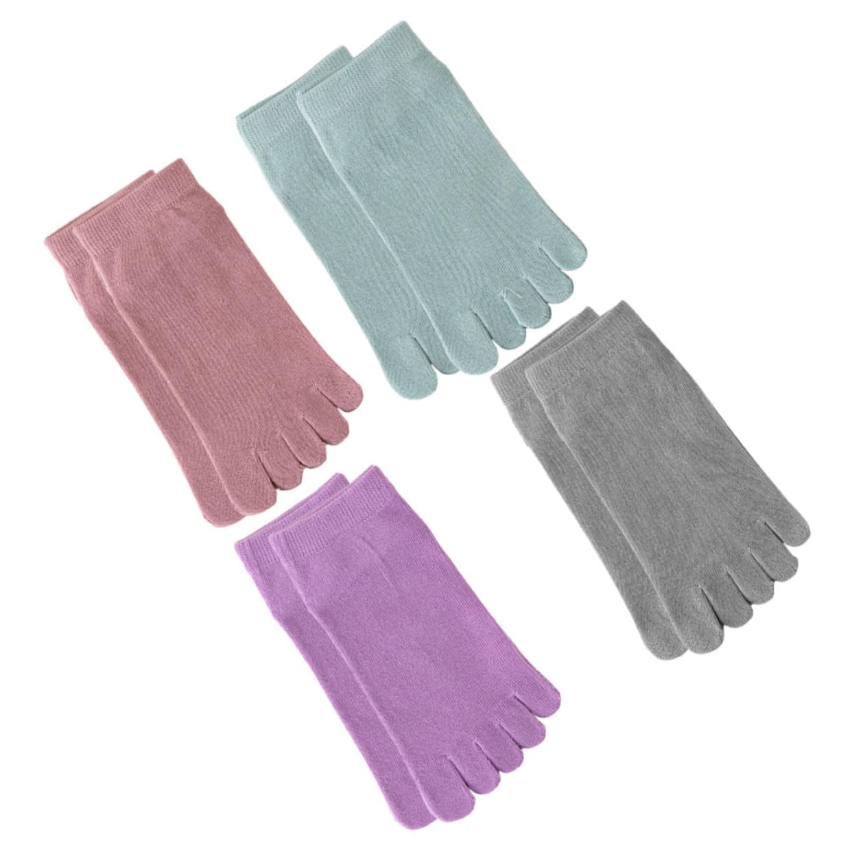 PACKOVE 3 Series Calcetines De Punta Calcetines De Mujer Cortar Mujer Invisibles De Cinco Dedos Bajo De Algodón Para Mujeres Cortos 4 Pares*3