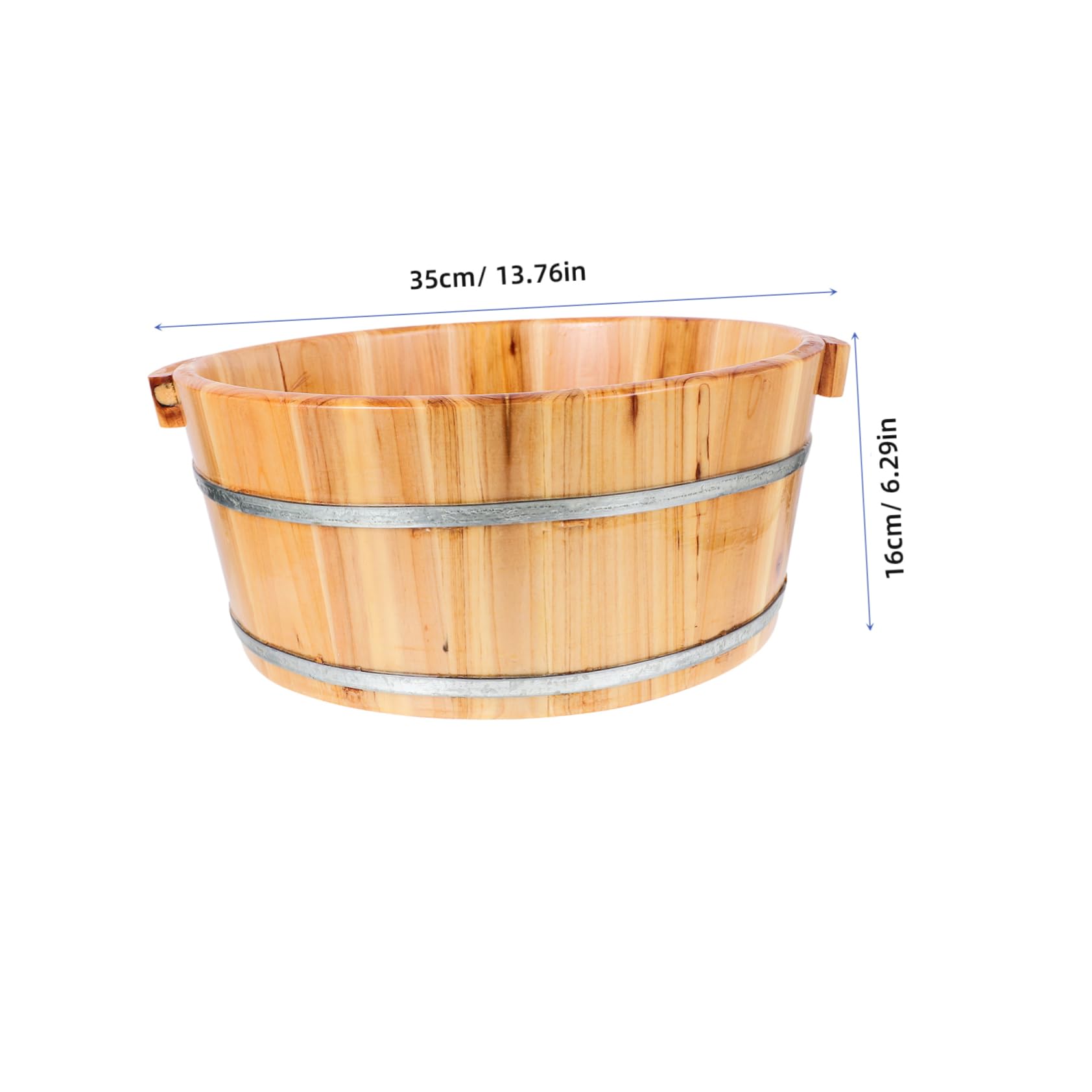 NOLITOY Wooden Foot Bath Bowl Soaking Bucket for Pedicure Heat Foot Bath Heat Functi