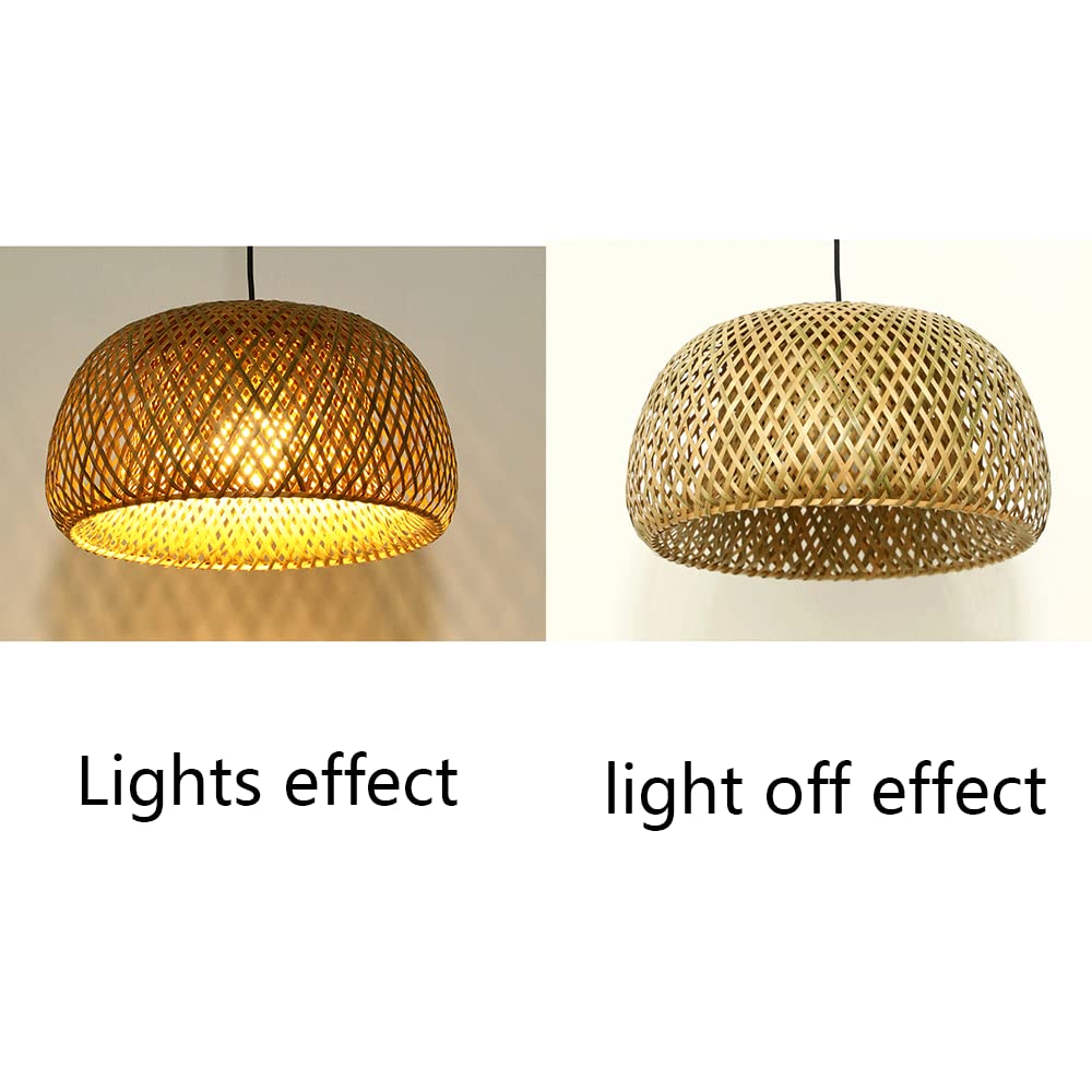 Lampa Wisząca Stylu Pasterskim Ręcznie Tkane Bambusowe Lampy Wiszące Okrągła Kreatywna Lampa Wisząca Latarnia Japoński Klosz Lampy Sufitowej Wikliny Oprawa Oświetleniowa Kolorze Podstawowym STARZE