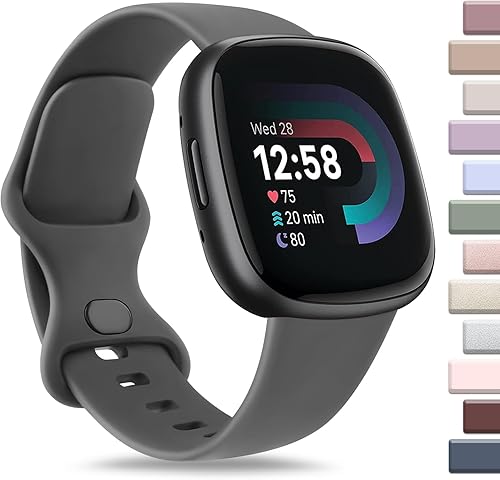 AK Correa deportiva compatible con Fitbit Sense 2  Sense BandsFitbit Versa 4  Versa 3 bandas para mujeres y hombres, correas clásicas de silicona