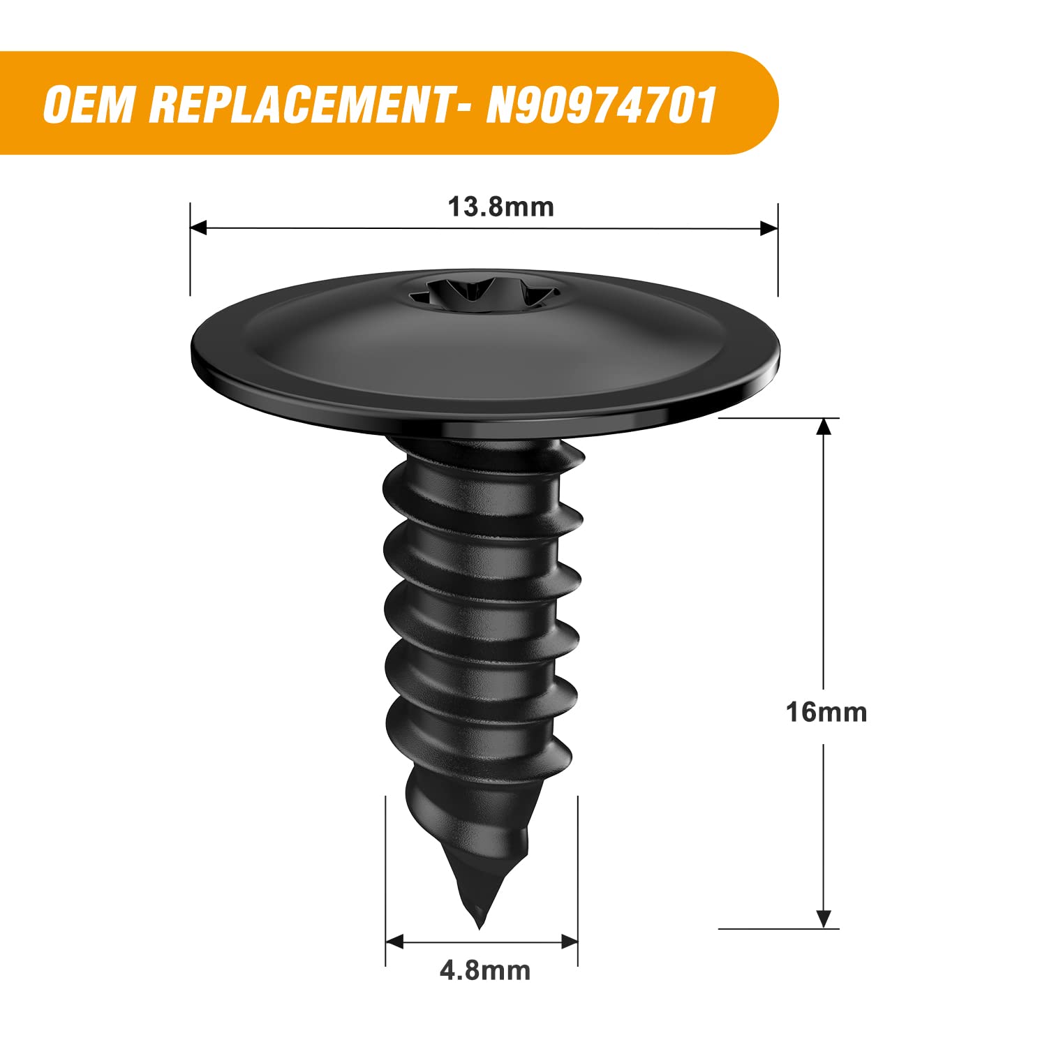 Amazon.com: GOOACC 25Pcs T25 M4.8×16 Torx Screw Fender Liner