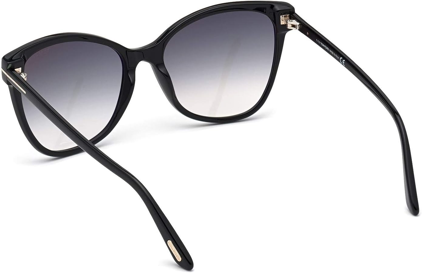 Amazon.com: Tom Ford ANI FT 0844 Shiny Black/Dark Grey Shaded 58