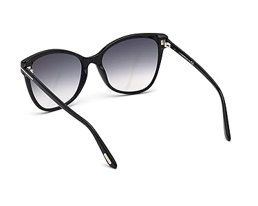 Amazon.com: Tom Ford ANI FT 0844 Shiny Black/Dark Grey
