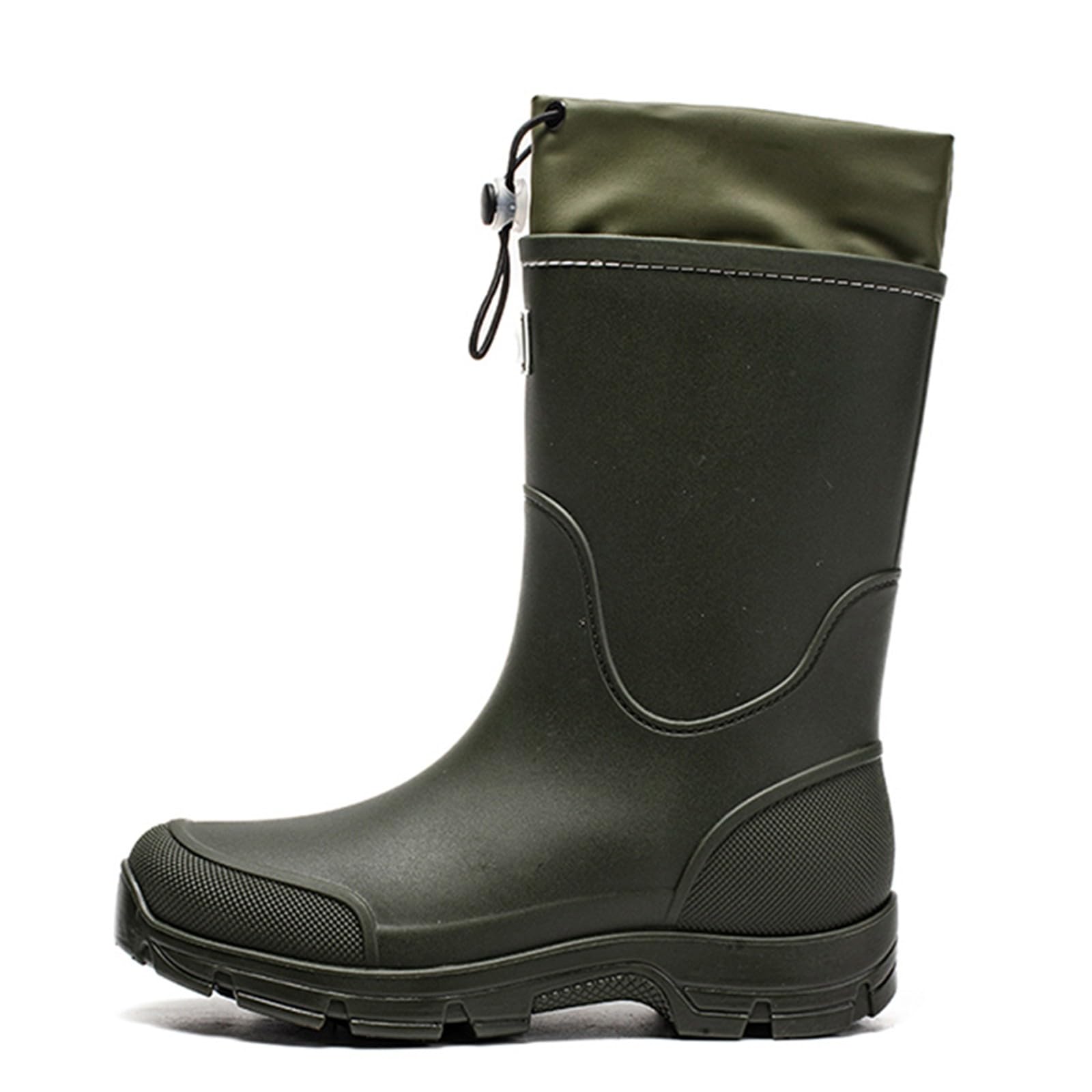 Generico Stivali Gomma Uomo -Stivali da pioggia impermeabili per trekking outdoor scarpe campeggio comode con tacco basso calzature multistagione robuste e antiscivolo