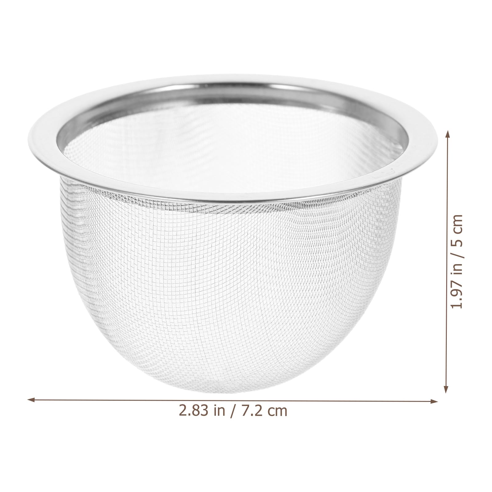 DOITOOL Teapot Mesh Strainer Infuser Filter: 8PCS Replacement Stainless Steel Tea Pot Insert Drain Net Reusable Loose Leaf Tea Microfilter Strainer Coffee Infuser 7.2 * 6cm - Image 2