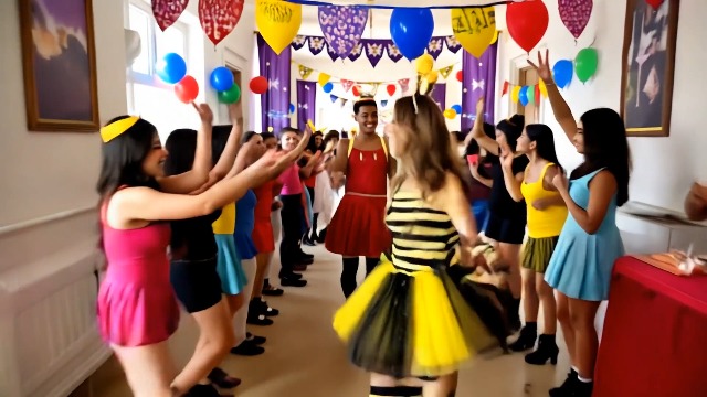 Disfraz de abeja amarillo con falda tutu para mujer miniatura 7