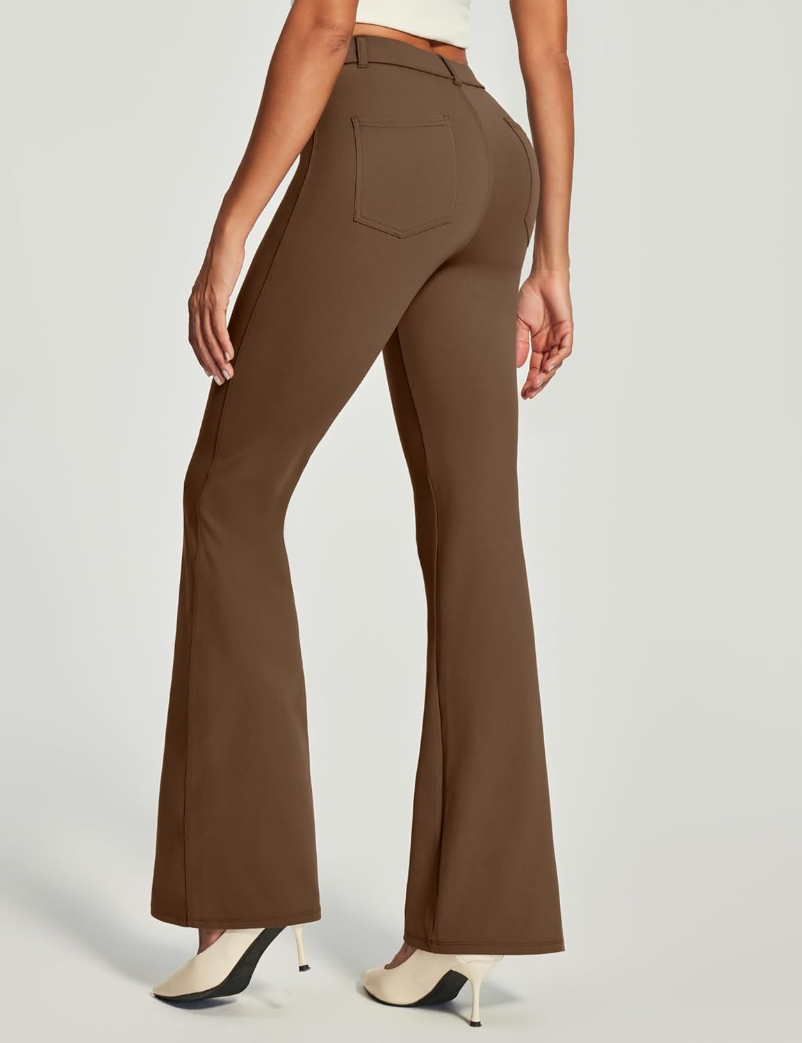 IUGA Womens Dress Pants Bootcut Business Casual Work Pants with Pockets Stretchy Slacks Pull On Trousers Office - Image 2