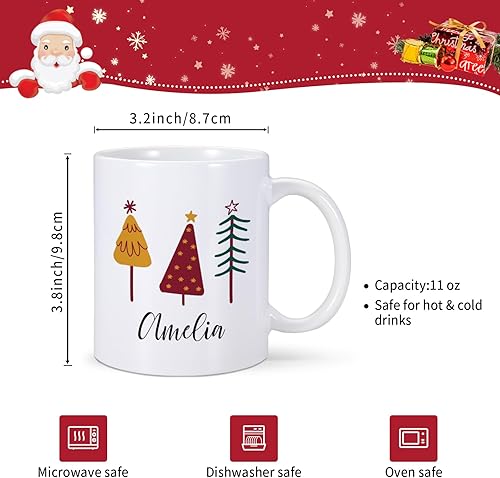 Miniatura 6 de Tazas de Navidad personalizadas para árbol de Navidad, taza de café, regalos de Navidad para niños, familia, amigos, rellenos de calcetines de
