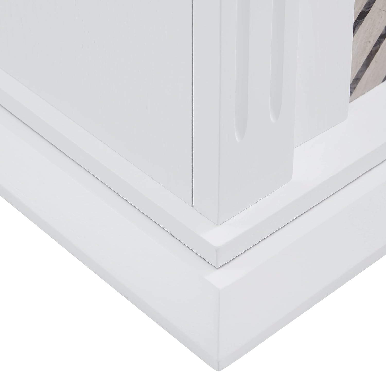 SEI Furniture - Hebbington Tiled Fireplace - Transitional Design, White Marble Top - Ideal for Living Room, Family Room (FC1080759)