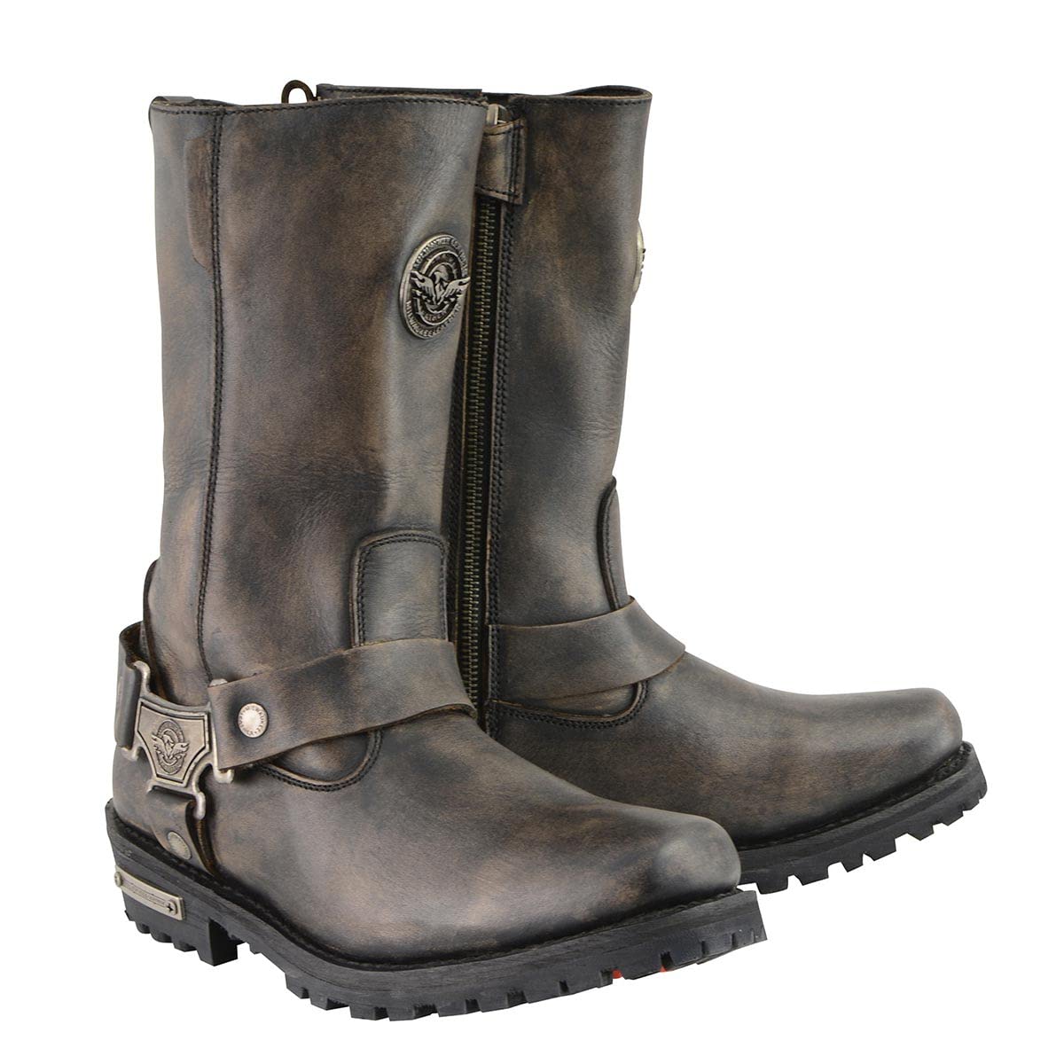 Milwaukee Leather Women's Premium Leather Motorcycle Harness Boots Collection MBL - 5