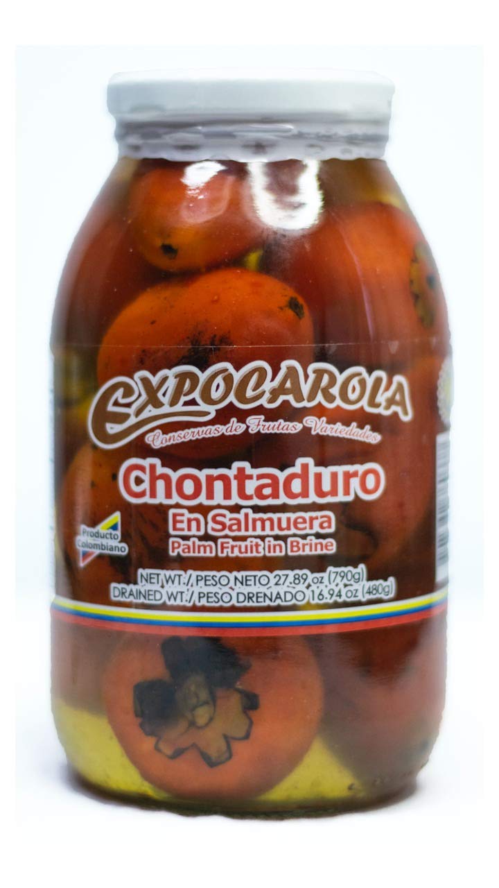 SuperFruit Peach Palm Fruit in BRINE by Expocarola, Chontaduro en SALMUERA 28 oz - Imported from Colombia