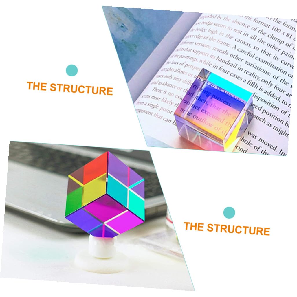 Toyvian 8piezas Prismas Ópticos De Cubo Para Experimentos De Física y Fotografía Efecto De Dispersión De Luz Aprendizaje Educativo y Decoración