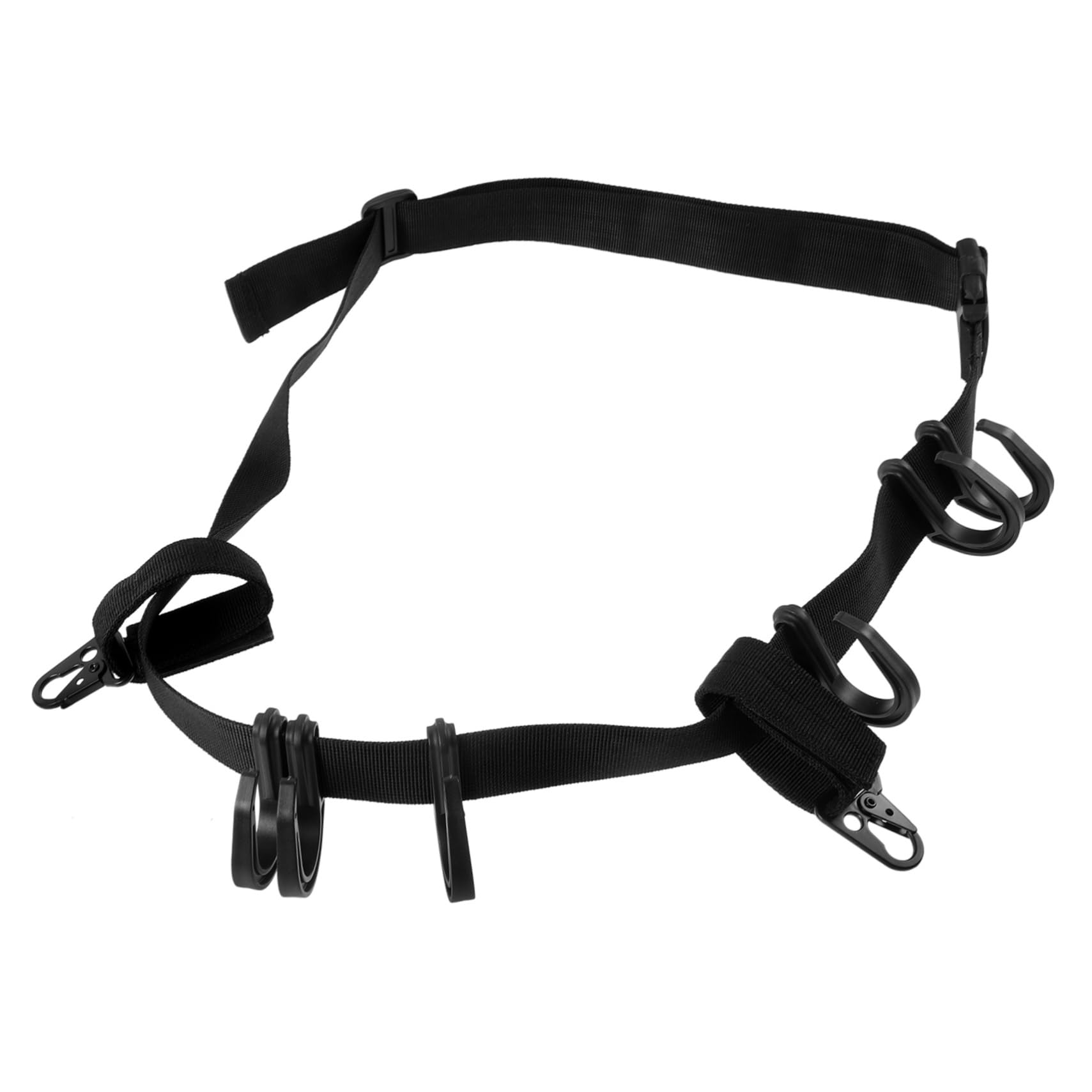 SUPVOX cricchetto stendibiancheria per Appendere i Vestiti Cintura da Wading per la Pesca a Mosca Ramo Sbarra Filo Ganci per Albero da Caccia Ganci Porta Accessori Poliestere Black