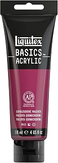 BASICS Acrylic Paint, 118ml (4-oz) Tube, Quinacridone Magenta