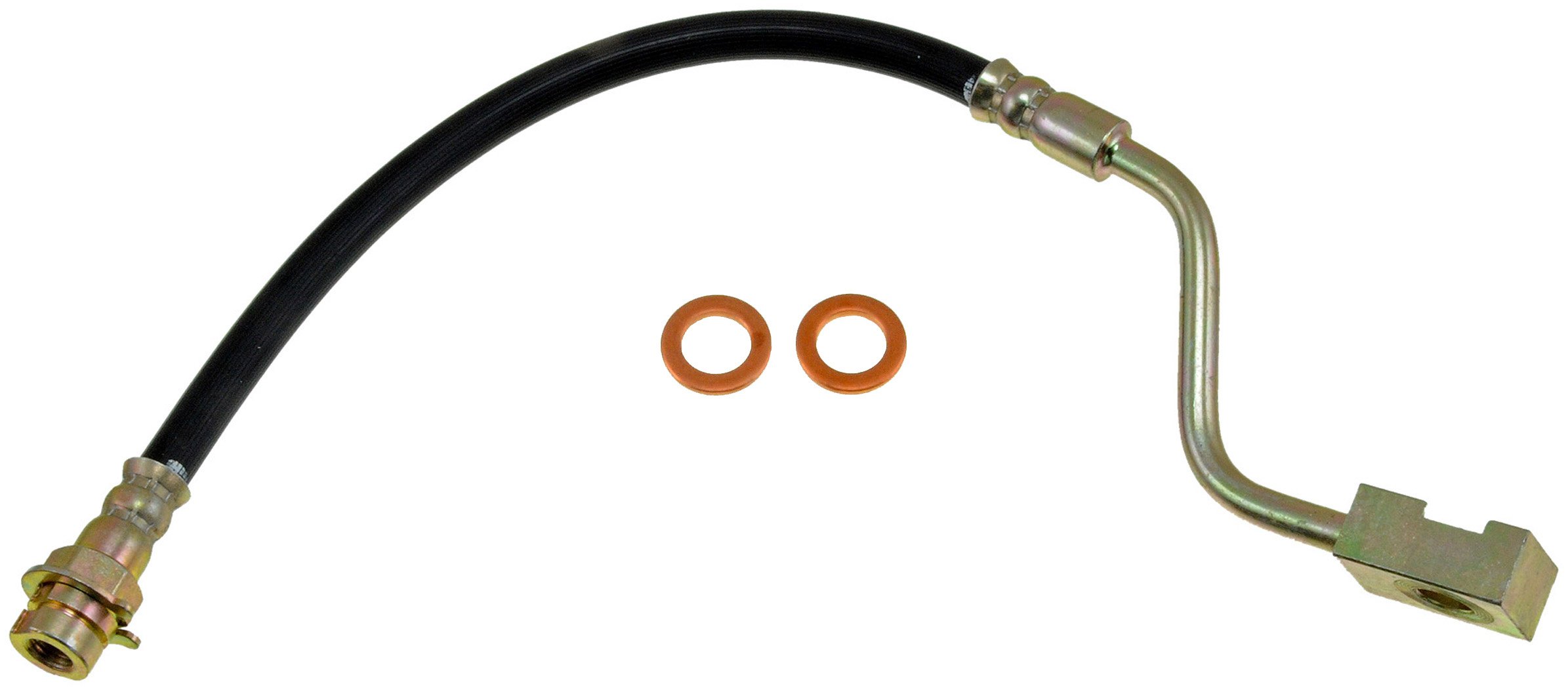 BRAKE HOSE - Brake Hydraulic Hose - Brake Hose - Brake Line - This automotive brake hydraulic hose was precision-engineered to match the fit, function and performance of the original brake hose on specific vehicles and positions to ensure safe, long-lasting durability as part of a complete brake repair. - Ford Sable 1995-94, Ford Taurus 1995-86, Mercury Sable 1995-88 - Dorman H38681 Front Passenger Side Brake Hydraulic Hose Compatible with Select Ford / Mercury Models