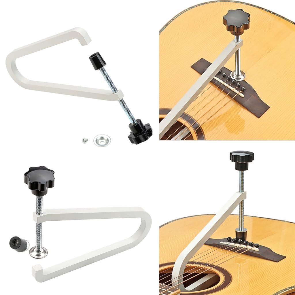 Pinza de guitarra para trastes de guitarra, abrazadera de puente de guitarra, abrazadera de alcance profundo