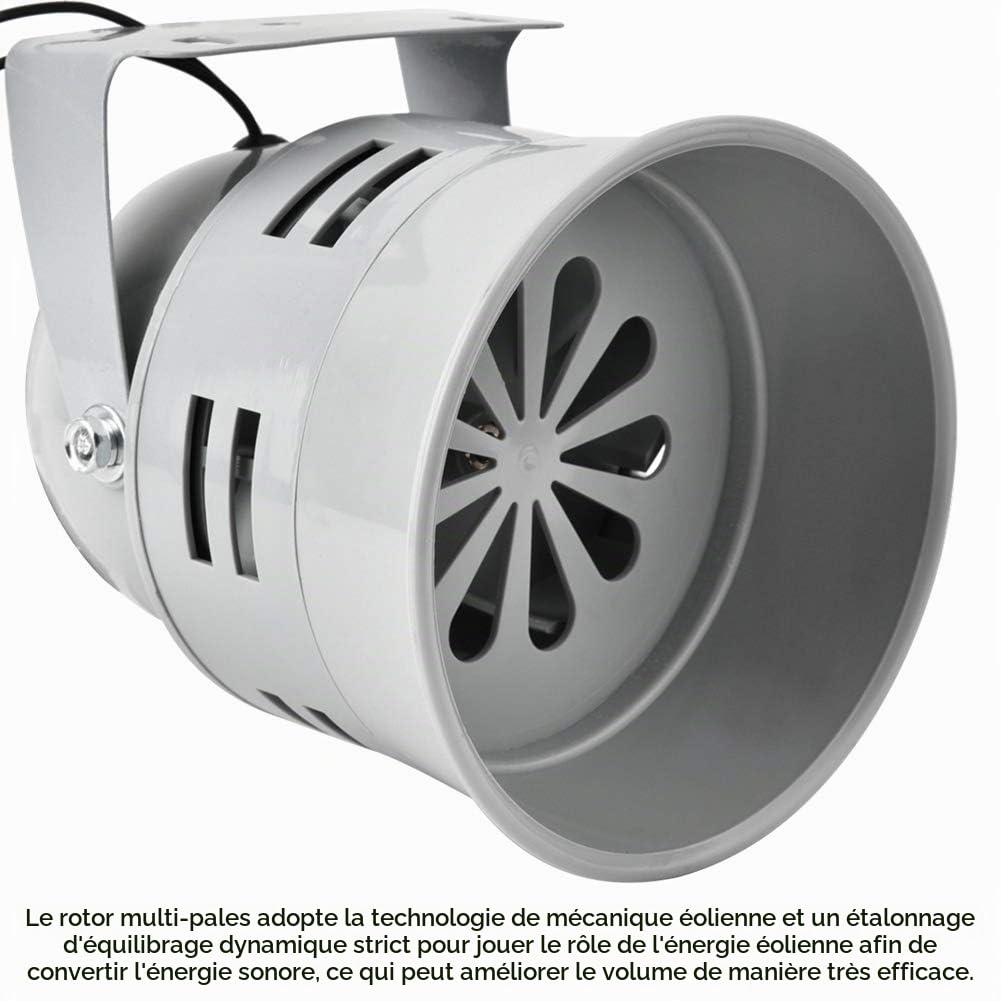 Sonew 120 DB Alarme Moteur, sirène de prévention de sécurité d'alarme de klaxon d'alarme électrique Industrielle Industrielle de 40W, système de sécurité Domestique(AC220V)