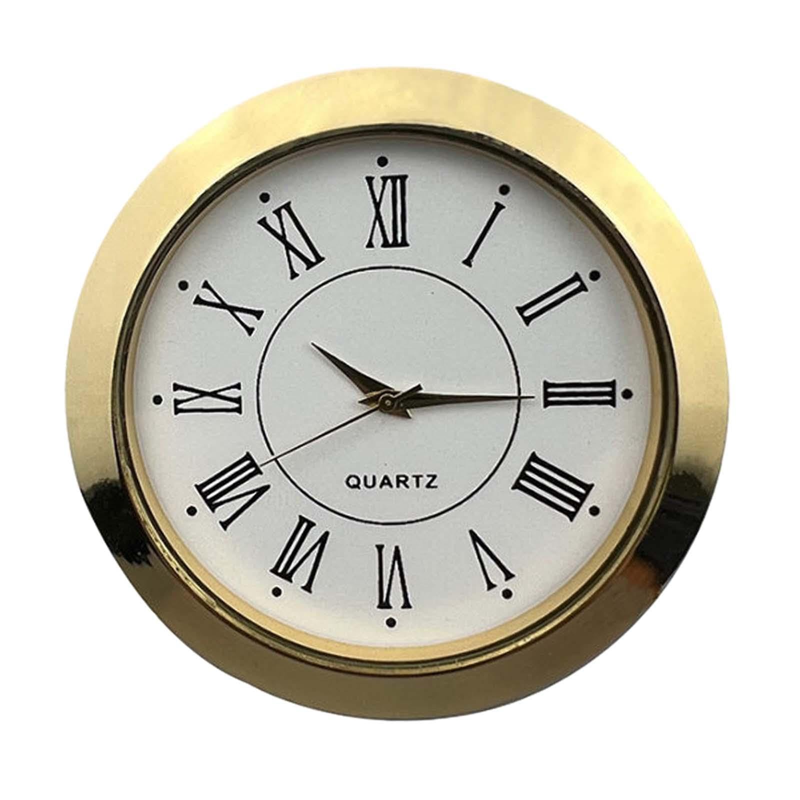 Tuoservo 2-1/8 inch (55 mm) Round Clock Insert with Roman Numerals for 50 mm Diameter Hole