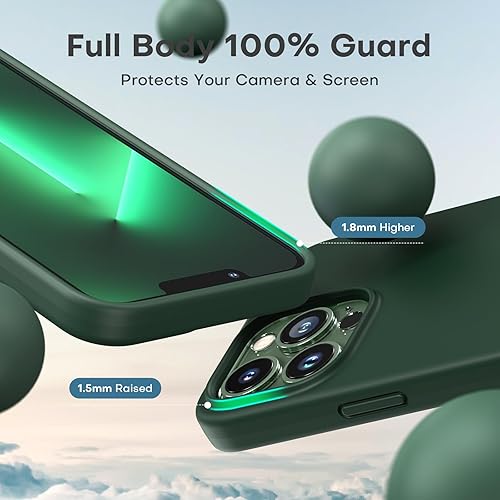 Vista 421 de TOCOL - Funda 5 en 1 para iPhone 11, con 2 protectores de pantalla + 2 protectores de lente de cámara, funda delgada de silicona líquida a prueba