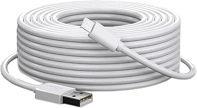 USB to Micro USB Cable | 5 Meters 5V 2A Charging Cable and Data Cable | Power Extension Cable for CCTV Security Camera Wyze Cam, YI Dome, Nest, Blink, Netvue, DropCam