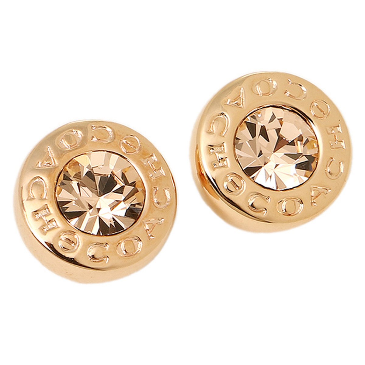 GOLD OPEN CIRCLE STUD EARRINGS F54516