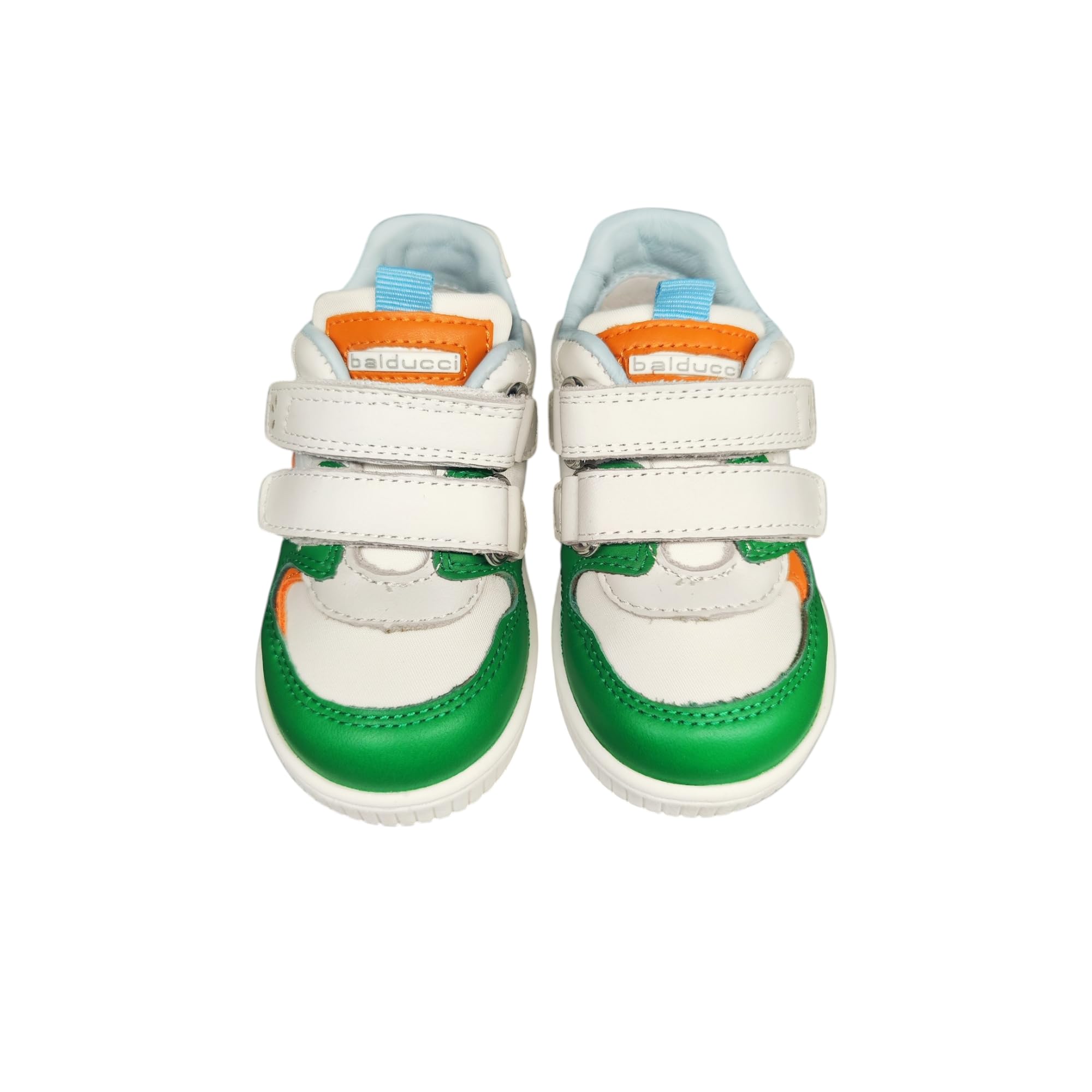 Balducci Sneaker Primo Passo.MSPO 488 in Pelle e Tela. Chiusura a Strappo,Plantare Fisiologico. Numerazione dal 20 al 26