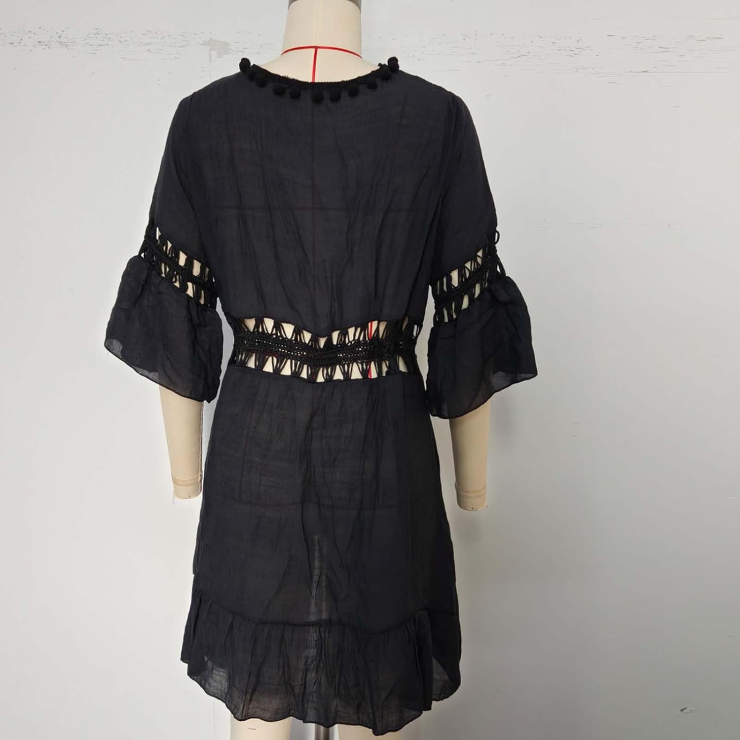 DASAYO Womens Swimsuit Cover Up Crochet Bathing Suit Coverup Dress Sexy Mesh Beach Cover Ups Summer Vacation Clothes Trendy - Image 5