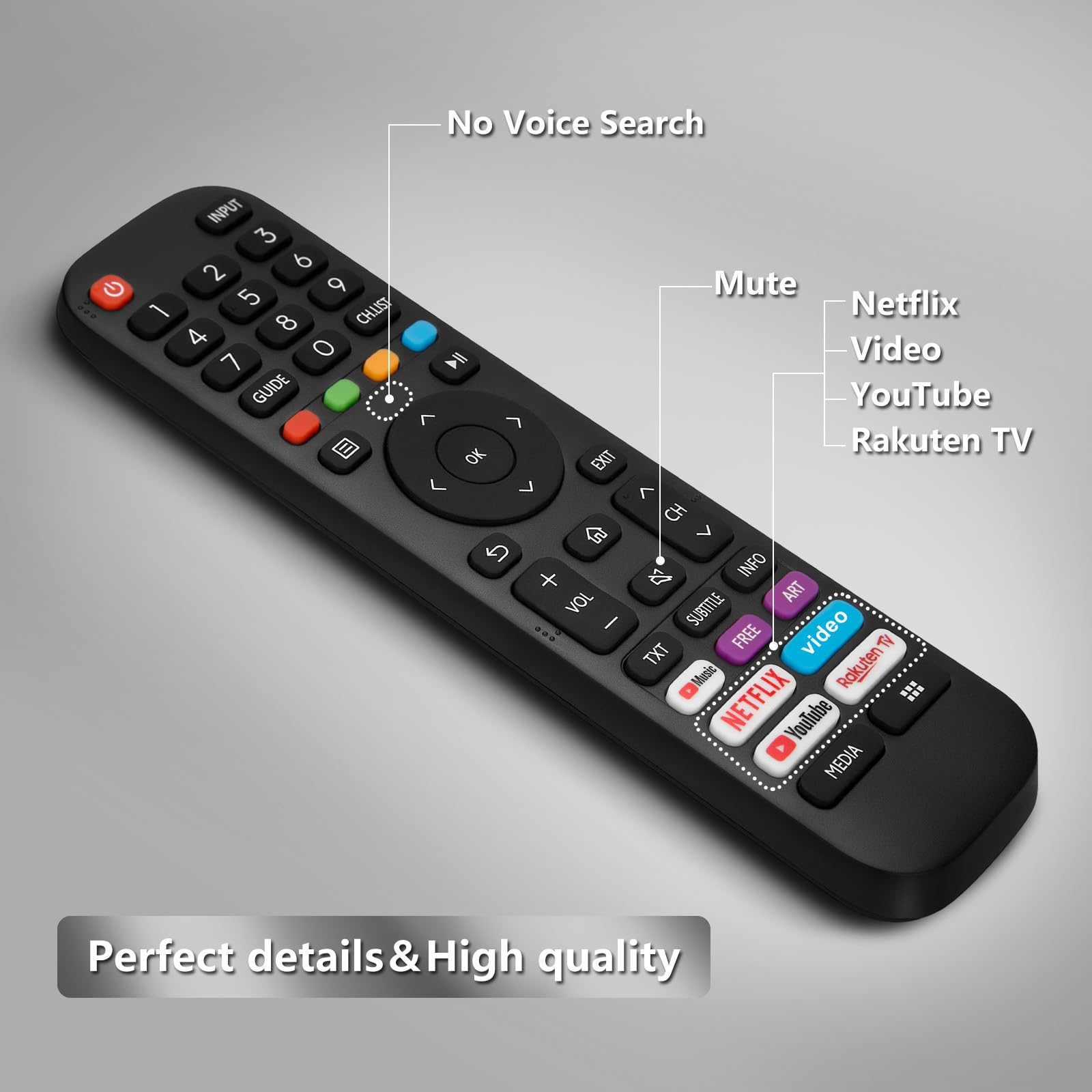 Genuine Hisense Remote Control EN2A30 For 2020/2021 VIDAA TVs – 43A7300FTUK, 55A7300FTUK, 65A7300FTUK