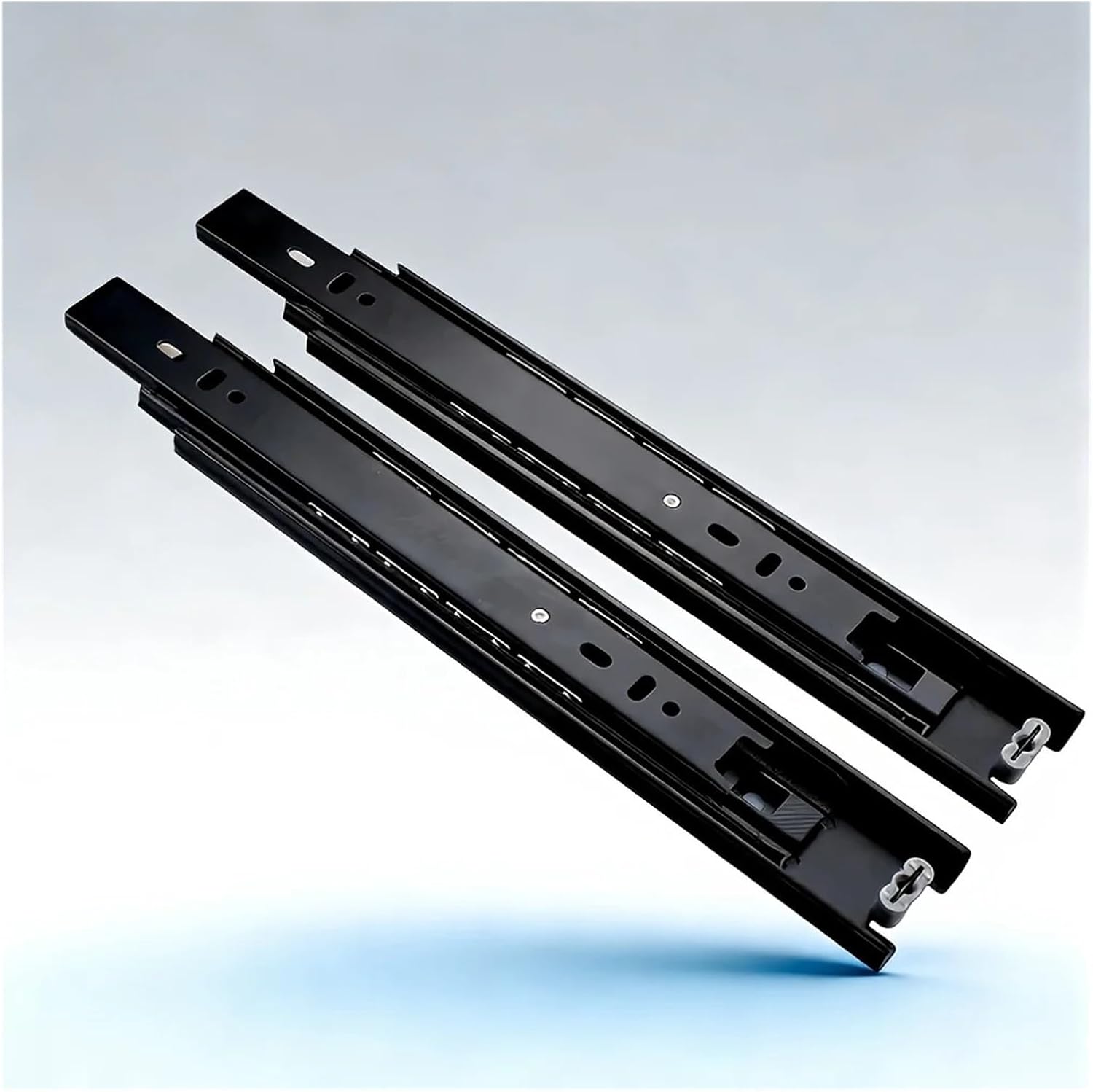 Full-Extension Drawer Slides 1Pair 8-22inch Heavy Duty Full Extension Black Drawer Slides(40cm 16inch)