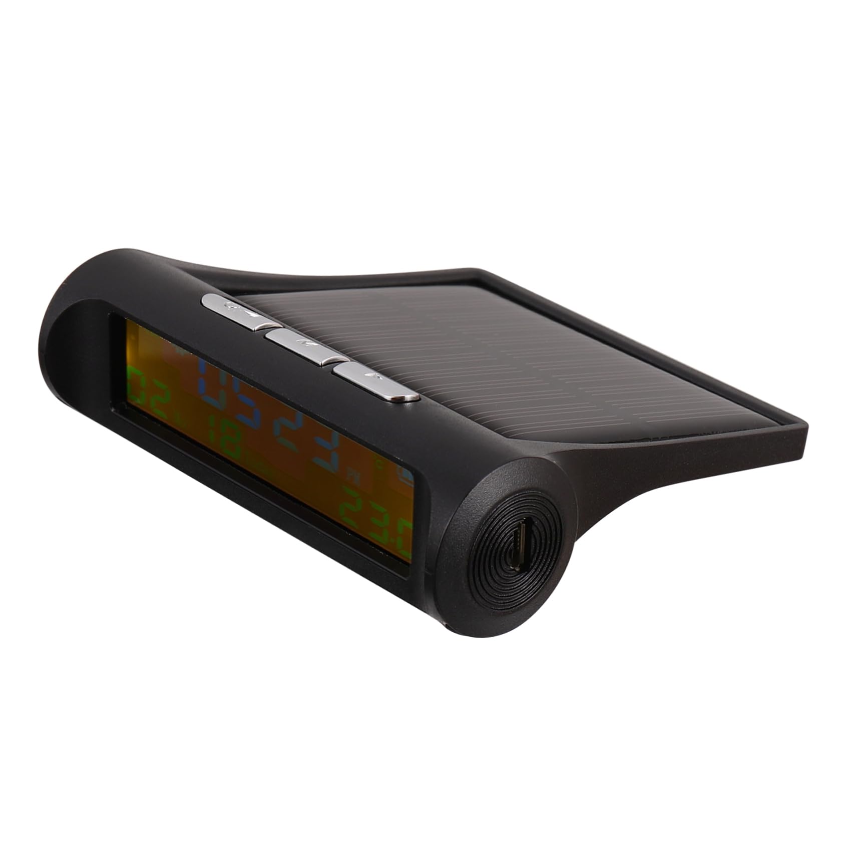 OUNONA Reloj Digital Solar Para Decoración De Salpicadero De Coche Innovador Con 3 Piezas Para Calendario Y Visualización De Temperatura.