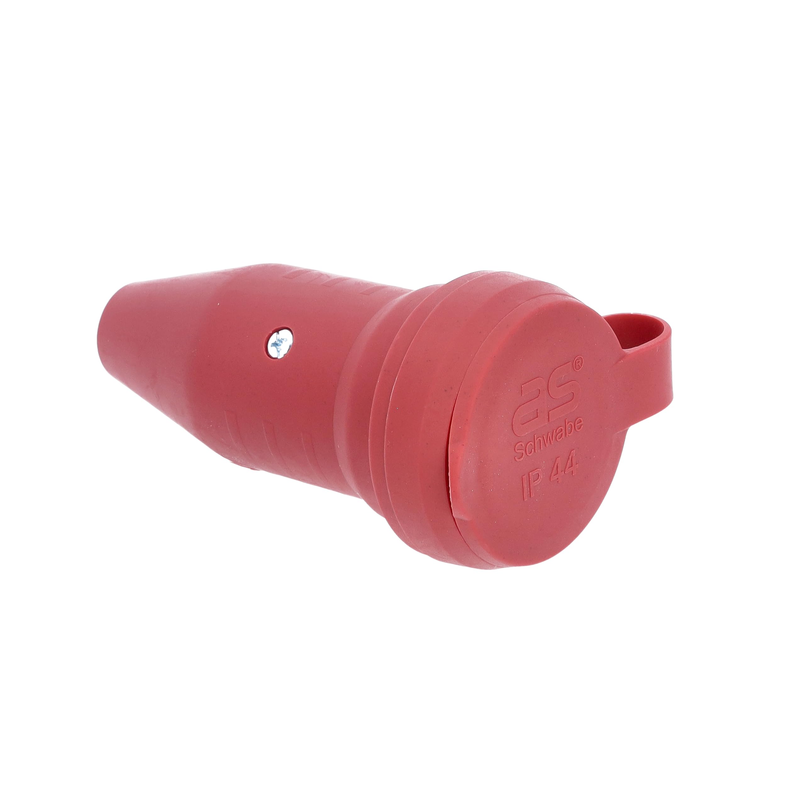 as - Schwabe Acoplamiento de protección de contacto rojo, para cables de hasta máx. 2,5 mm², acoplamiento de goma adecuado para exteriores – 230 V/16 A – IP44, 62291