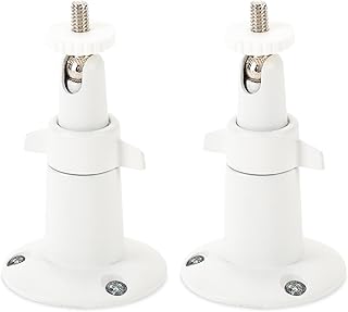 Wasserstein Adjustable Indoor/Outdoor Security Metal Wall Mount Compatible w/Arlo Pro/Pro 2/Pro 3/Pro 4/Pro 5/Ultra/Ultra 2, Wyze Cam Outdoor, Wyze Cam V3 & Ring Stick Up Cam Battery (2 Pack, White)