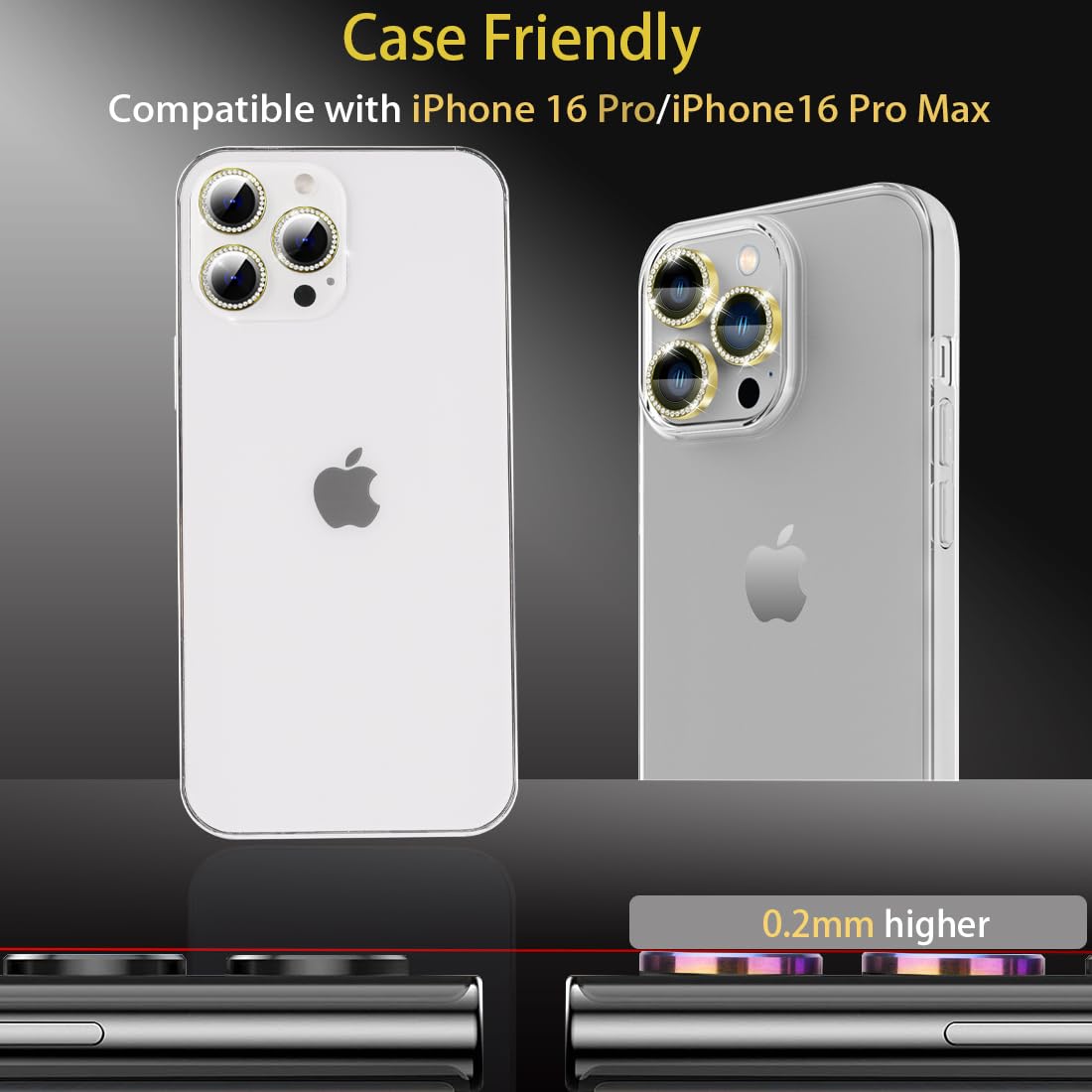 Protezione Fotocamera iPhone 16 Plus 3Mk Pro Nero - Vetro 9H Anturto