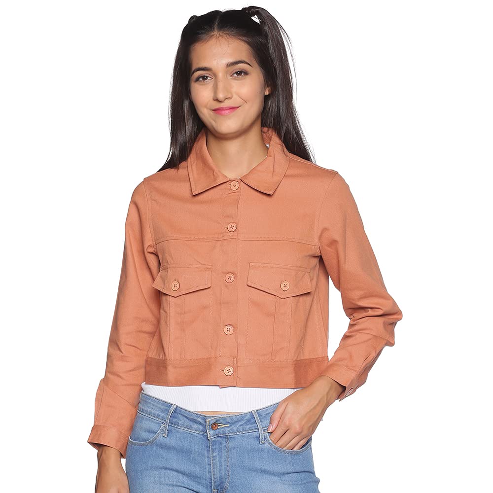 Womens Cotton Blend Standard Length Jacket-image-28