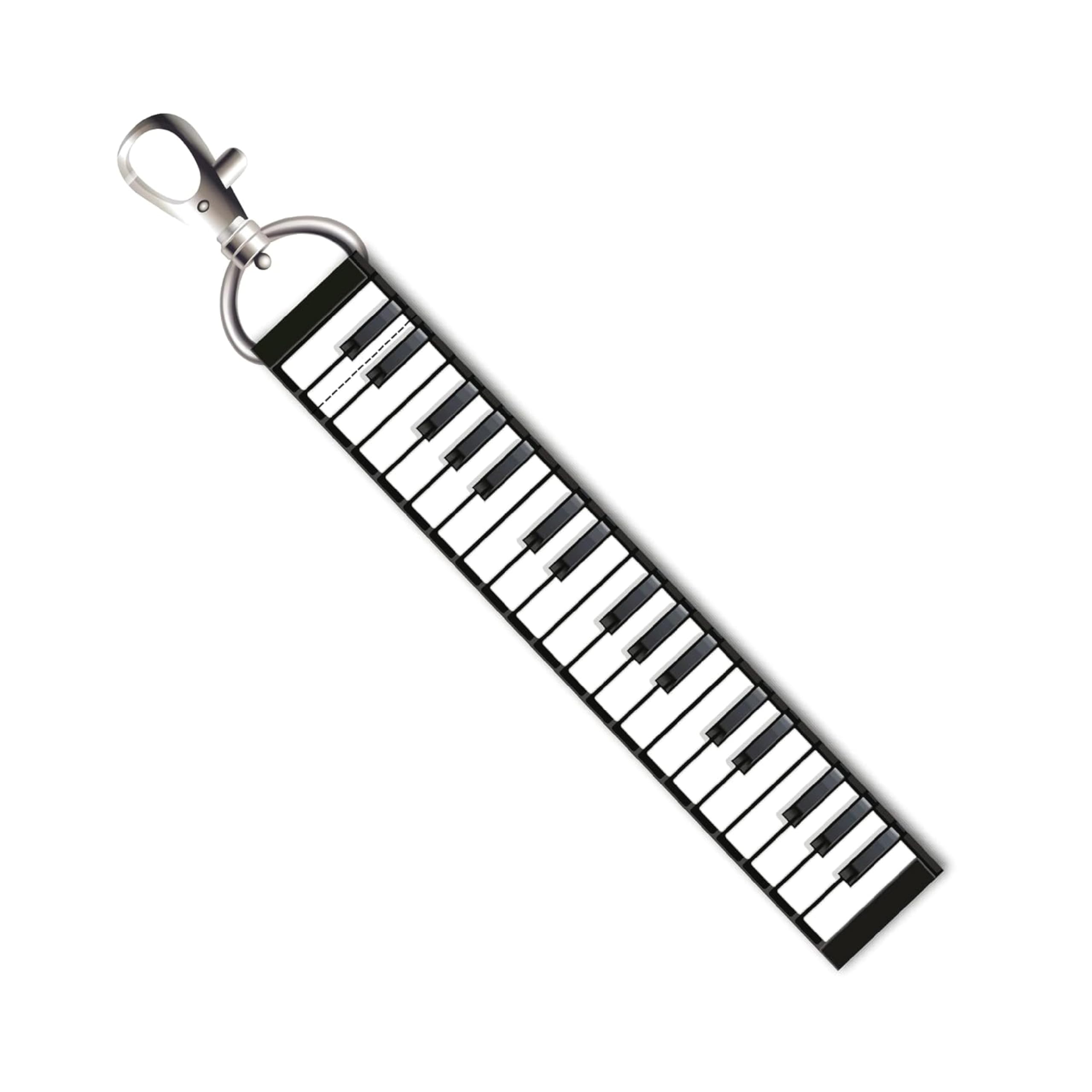 Piano Themed Lanyard Tag with Swivel Lobster Clasp for Bag Luggage Backpack Laptop Travelers Students Worker L x H 5 x 0.8 Inch-image-40