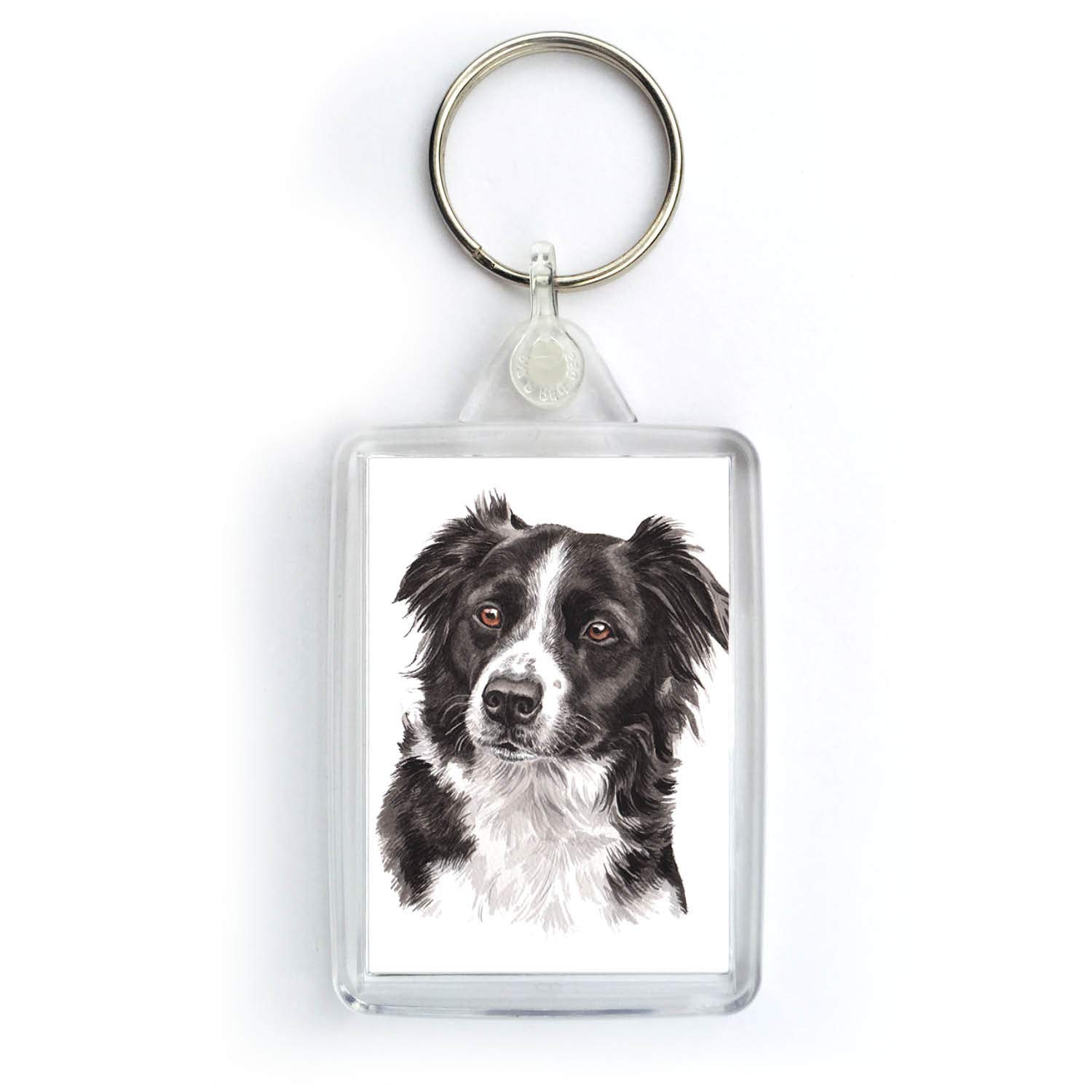 WaggyDogz Border Collie Dog Keyring (KRG-154)