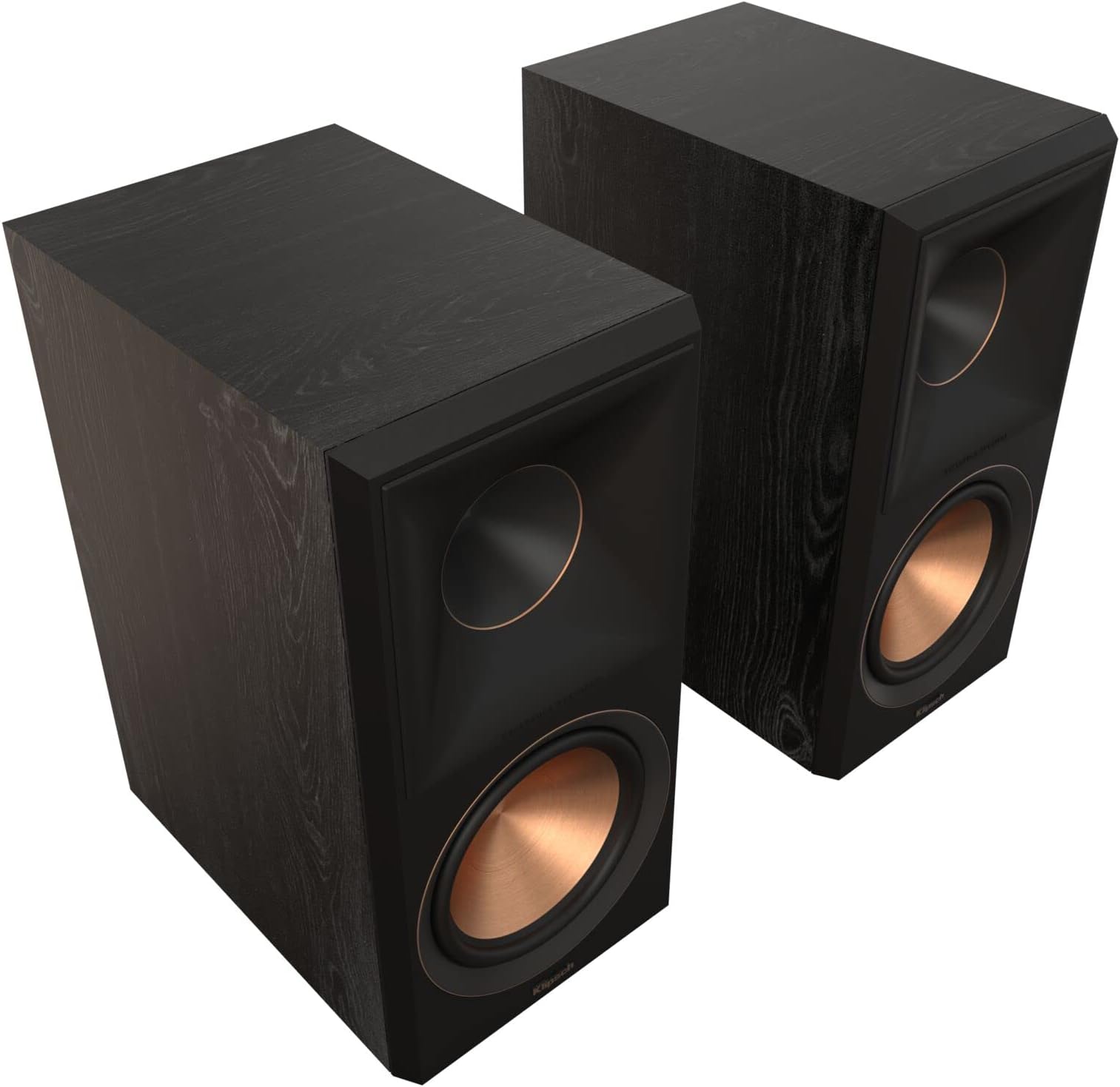 KlipschReference Premiere RP-600M II Ebony Bookshelf Speaker - Pair with 25FT Speaker Wire