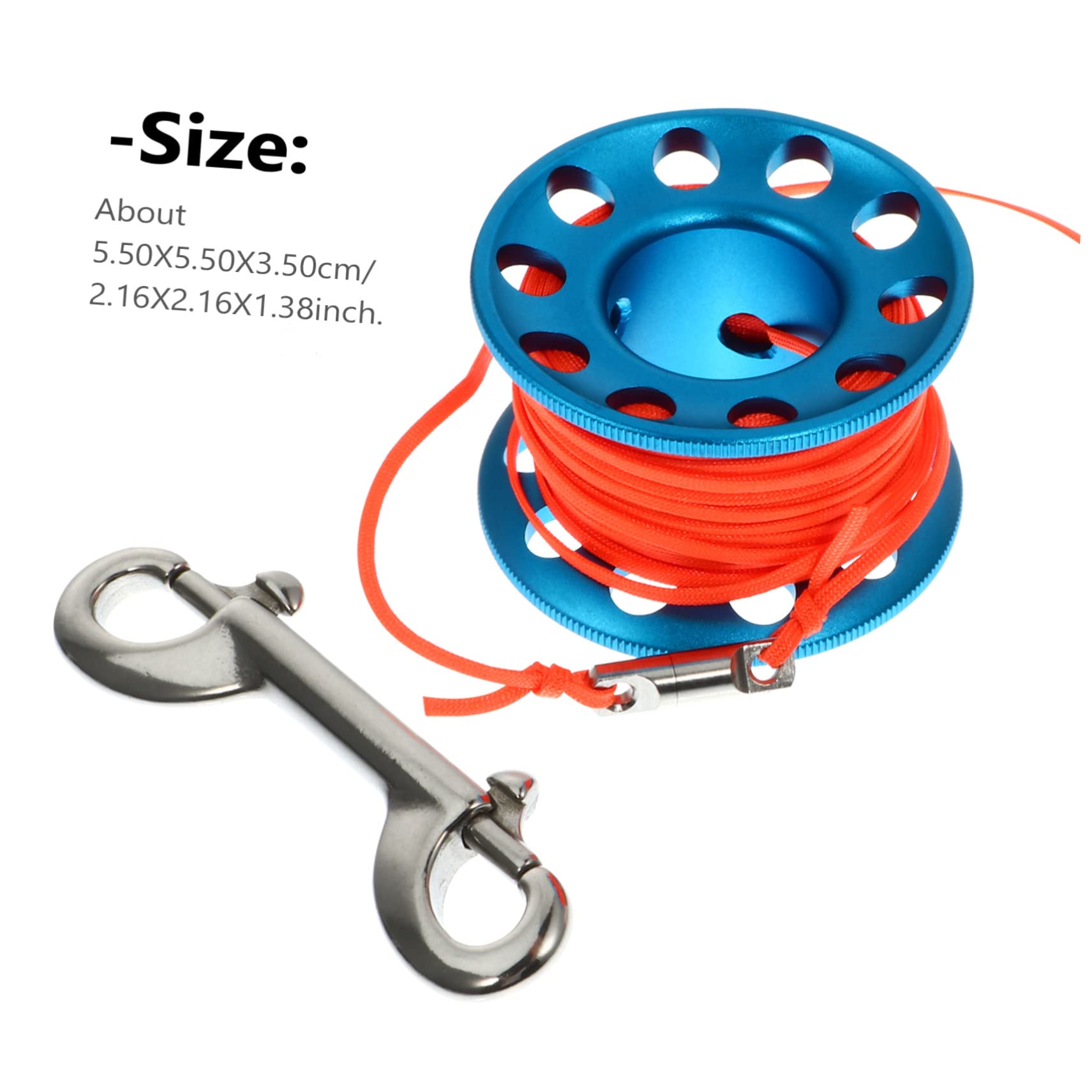 VICASKY 1 set Scuba Diving Spool with Snap Clip Finger Spool Essential Underwater Accessory for Cave and Technical Diving Durable and Convenient