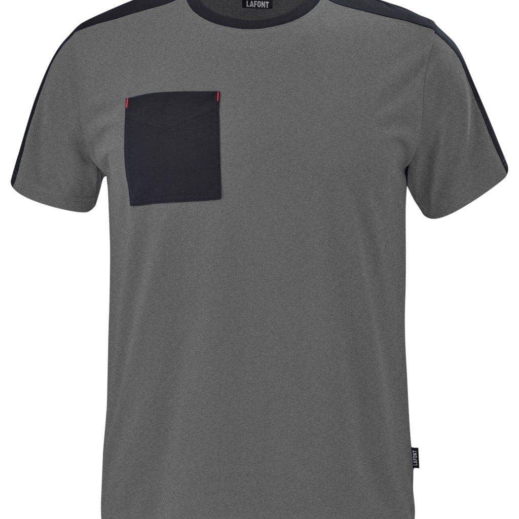 LAFONT T-SHIRT CHISEL GRIS CHINE/NOIR L - Vêtements de travail