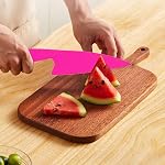 3 Pieces Plastic Kid Kitchen Knife Set, Nylon Chef Knife Children's Safe Cooking Knives for Baking, Fruit, Bread, Cake, Lettuce Knife, Salad Knife