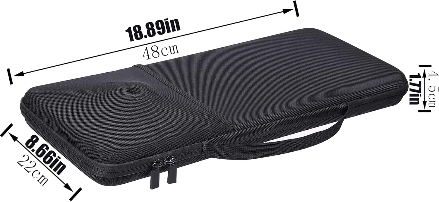 co2CREA Twardy futerał podróżny twardy pokrowiec do klawiatury Logitech Signature K650 (tylko pudełko, tylko etui) (czarny)