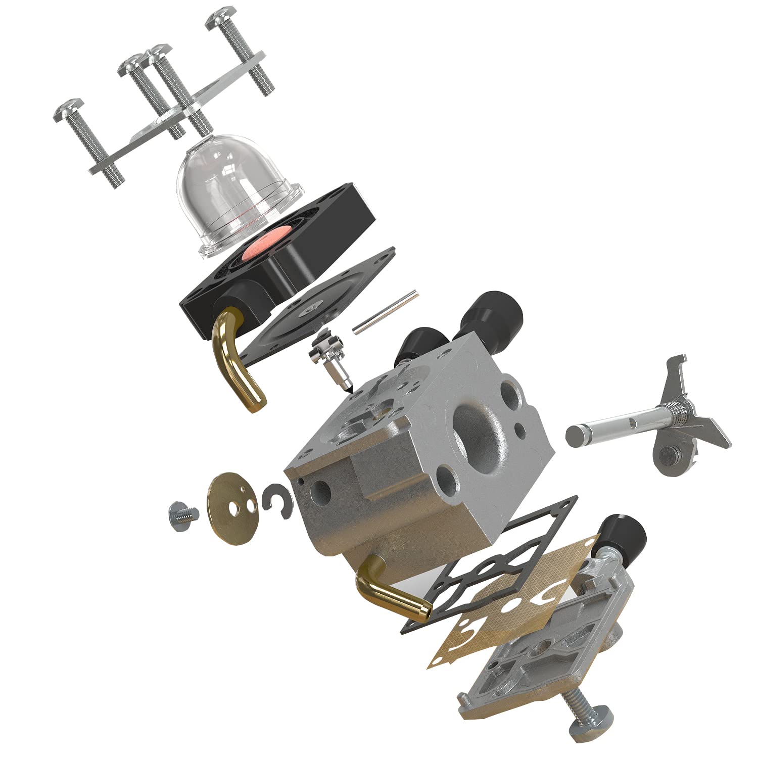 Carburatore per StiHL FS38 FS45 FS46 FS55 FS55r FS55rc FS74 FS75 FS80 FS85 KM55 HL45 KM55r, Rasaerba Carb con guarnizioni, pompa primer e candela