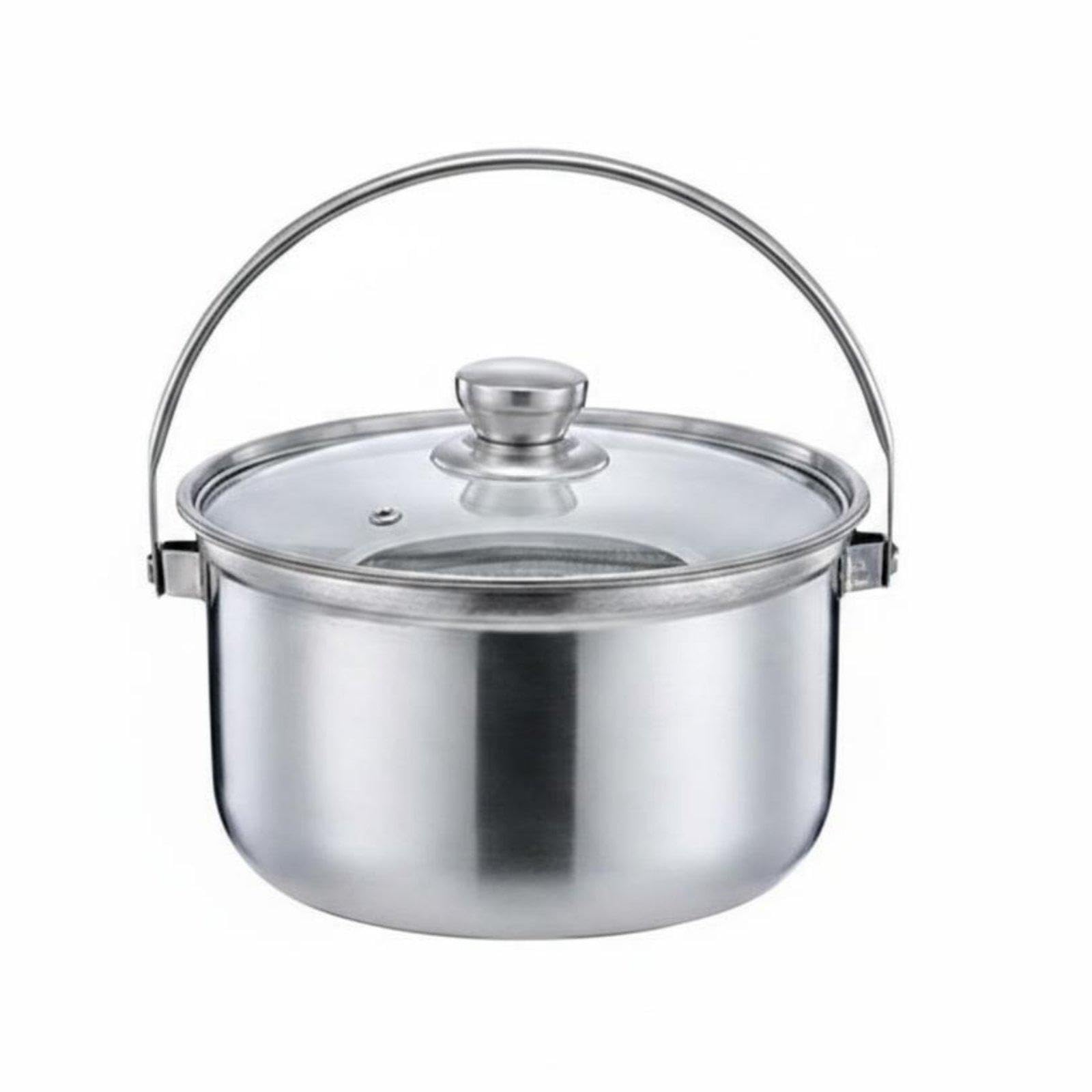 Deep Frying Pot with Strainer Multi-Functional Stainles | Deep Frying Pot with Strainer Multi-Functional Stainless Steel Fryer Thickened Material for Kitchen 22CM Handheld 304 Glass-image-36