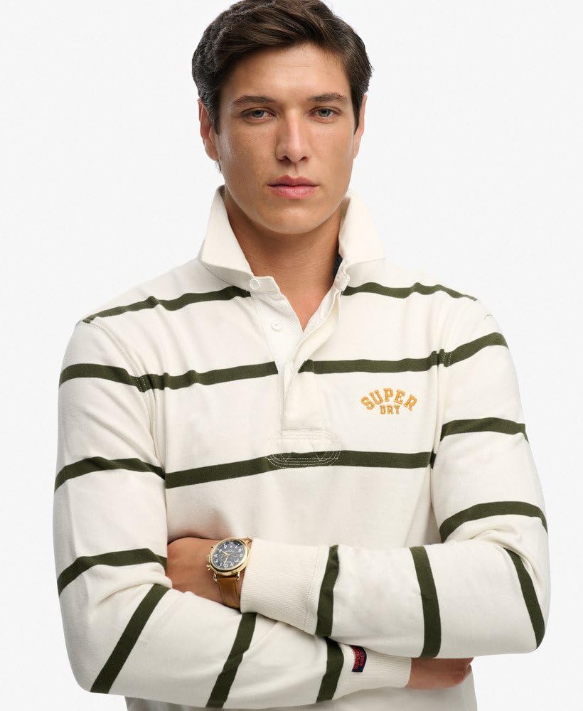 Superdry Herren Vintage Athletic Stripe Rugby-Shirt
