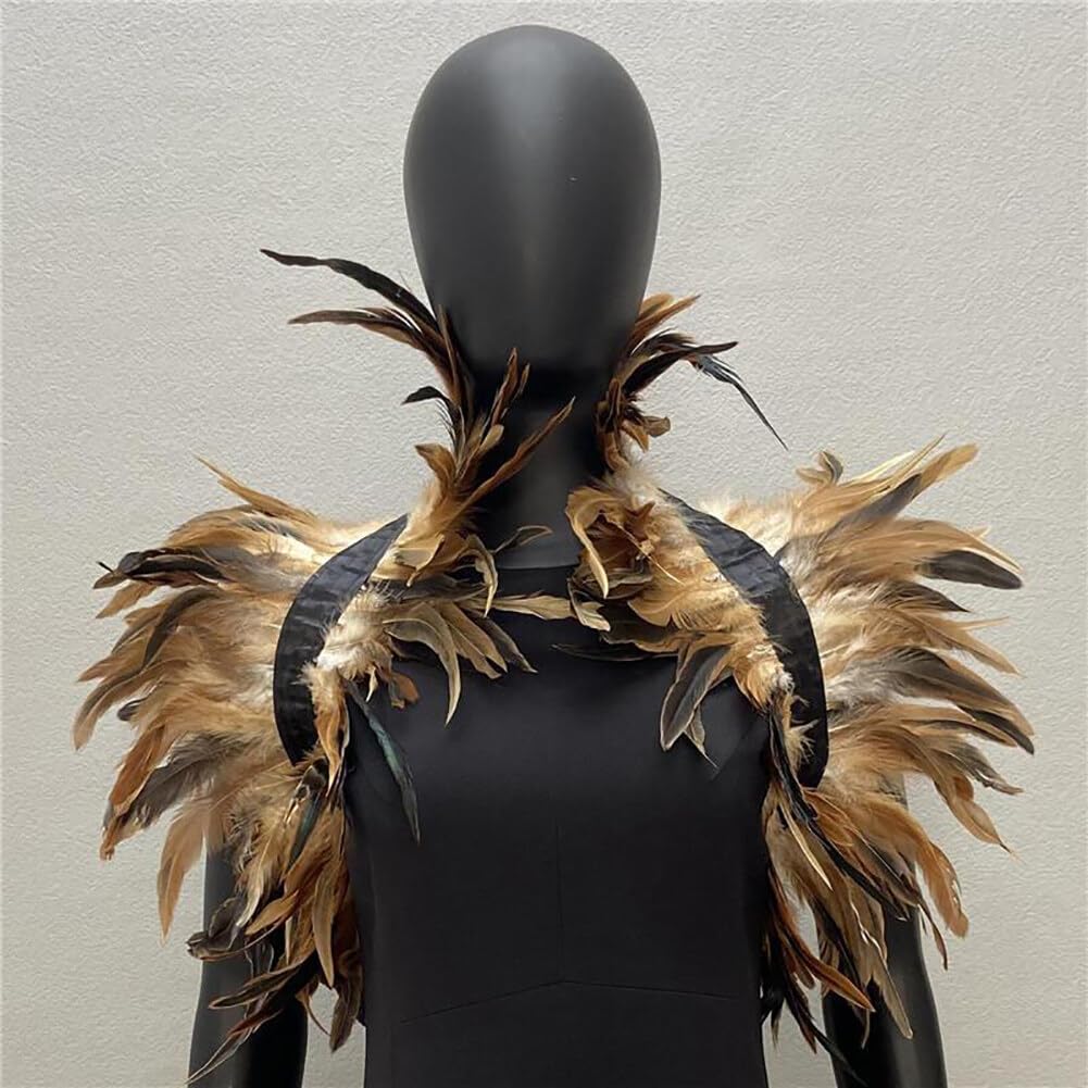 Deguisement Carnaval-Cape De Plumes Gothique Femme, Collier