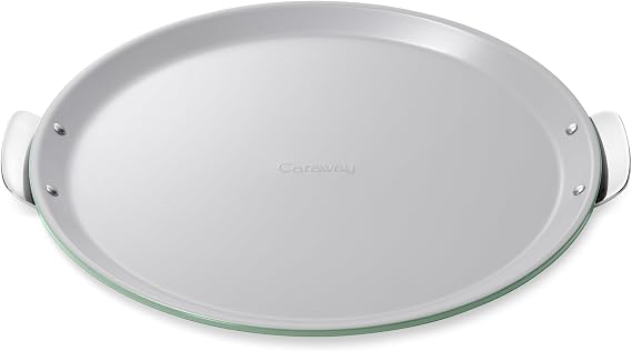 Caraway Pizza Pan, 15 Non-Stick Ceramic Baking Pan With Handles
