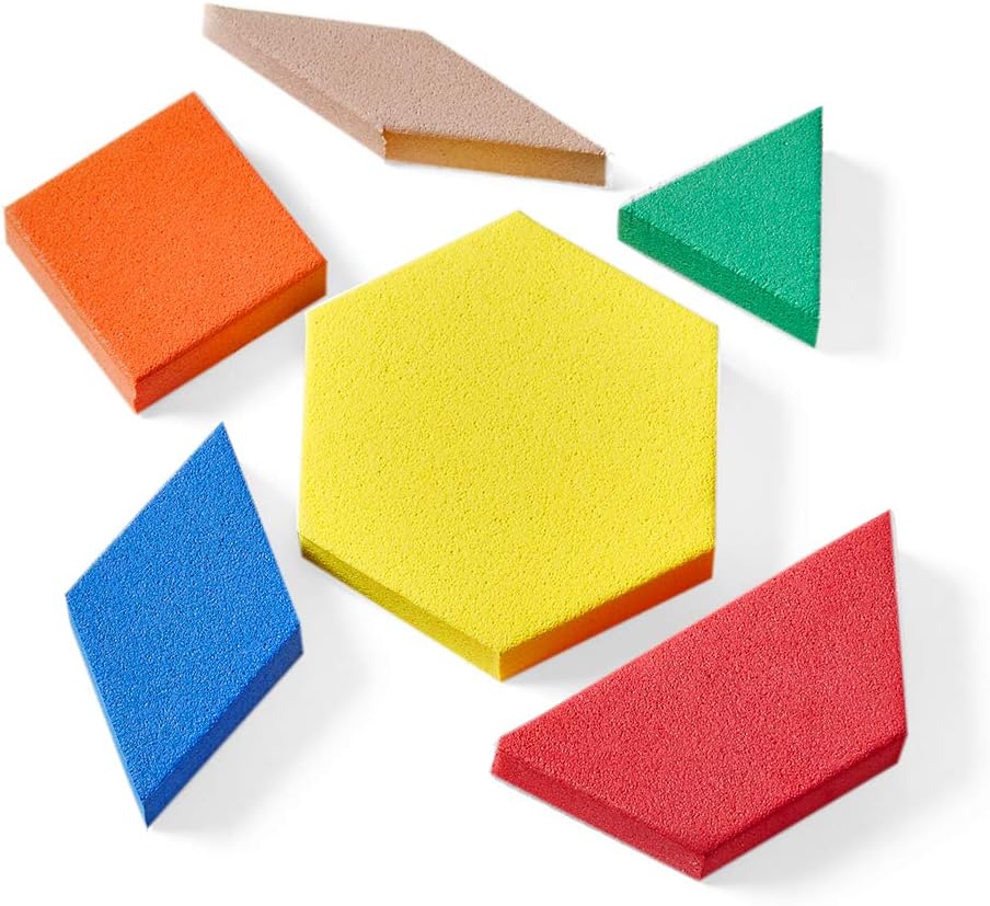 ETA hand2mind ManipuLite Pattern Blocks Starter Set, Set of 100