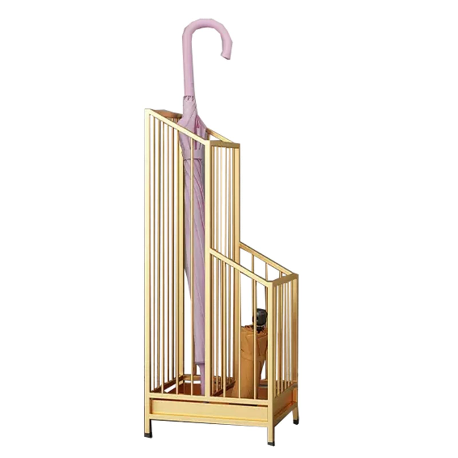 GHHVFEC Metal Golf Umbrella Stand with Drainage Tray, Compact nizer for Golf Clubs, Home & Office Décor, Stylish Storage Solution for Canes and Umbrellas